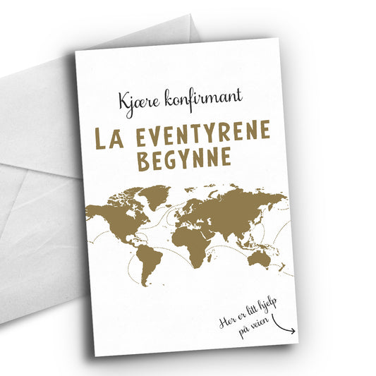 Konfirmasjonskort: La eventyrene begynne