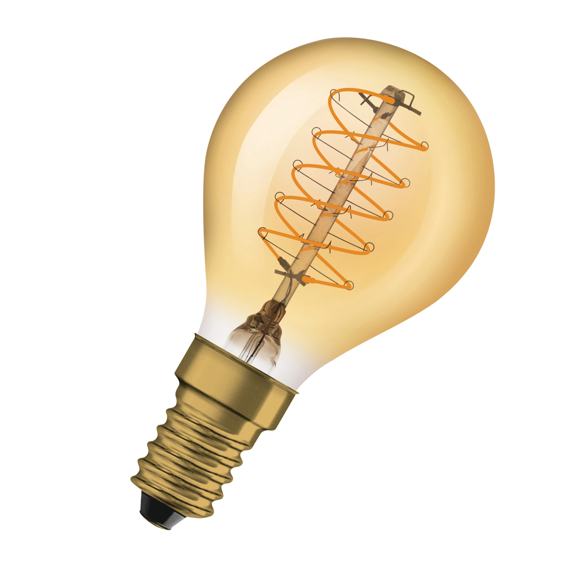 LED GOLD CLP E14 3,4W gullfarget kuleform pære