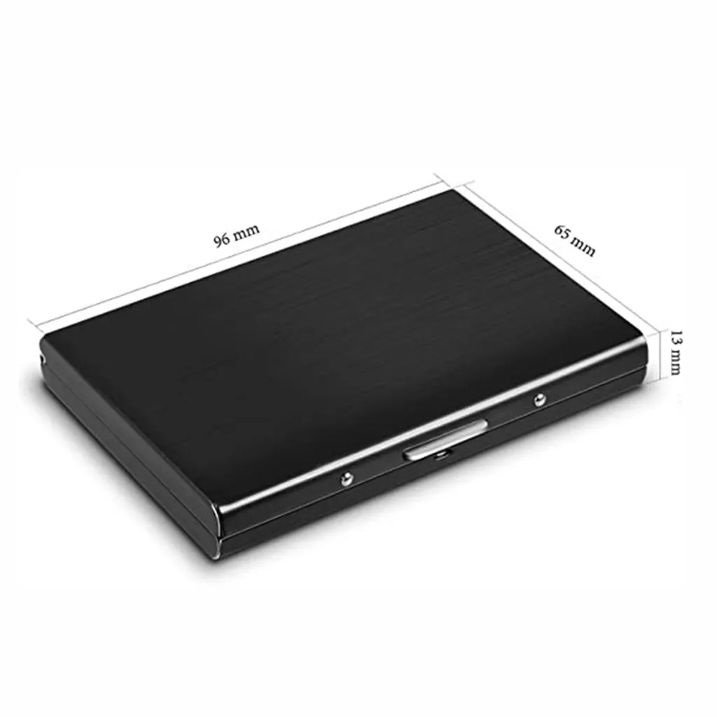 RFID kortholder sort – mål 96x65x13mm