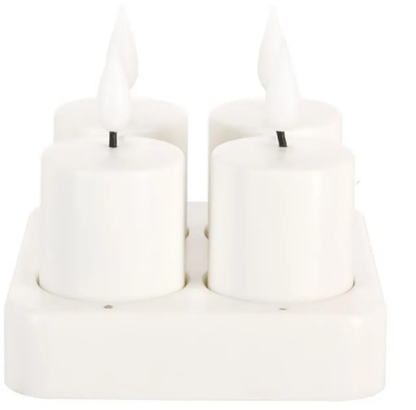 NortLight oppladbare lys 4pk - sidevisning
